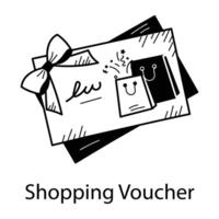 Trendy Shopping Voucher vector