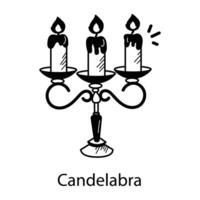 conceptos de candelabros de moda vector