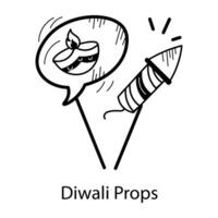 Trendy Diwali Props vector