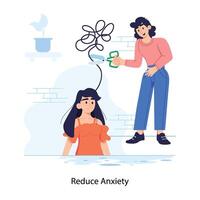 Trendy Reduce Anxiety vector