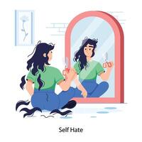 Trendy Self Hate vector