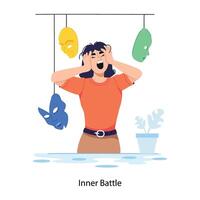 Trendy Inner Battle vector