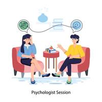 Trendy Psychologist Session vector