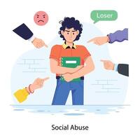 Trendy Social Abuse vector