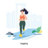 Trendy Jogging Concepts vector