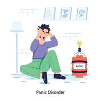 Trendy Panic Disorder vector