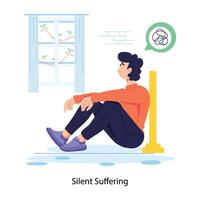 Trendy Silent Suffering vector