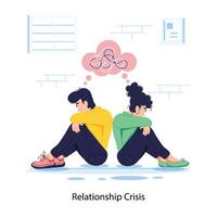 Trendy Relationship Crisis vector