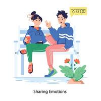 Trendy Sharing Emotions vector