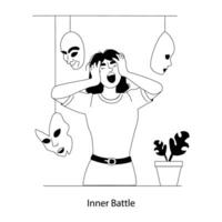 Trendy Inner Battle vector
