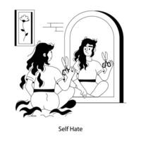 Trendy Self Hate vector