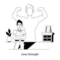 Trendy Inner Strength vector