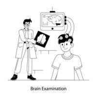 Trendy Brain Examination vector