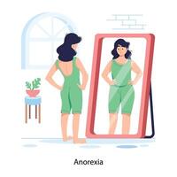 de moda anorexia conceptos vector