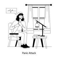 Trendy Panic Attack vector