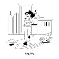 conceptos de jogging de moda vector