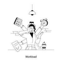 Trendy Workload Concepts vector