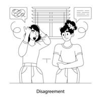 Trendy Disagreement Concepts vector