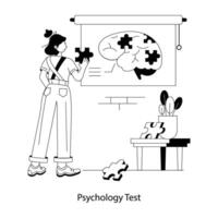 Trendy Psychology Test vector