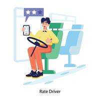 Trendy Rate Driver vector