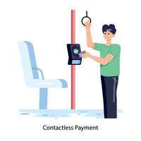 Trendy Contactless Payment vector