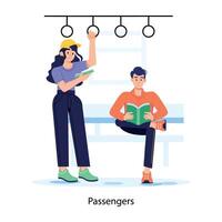 Trendy Passengers Concepts vector