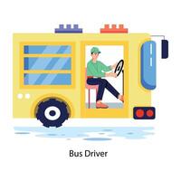 Trendy Bus Driver vector