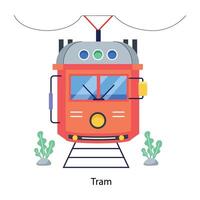 Trendy Tram Concepts vector