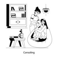 Trendy Consoling Concepts vector