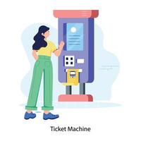 Trendy Ticket Machine vector