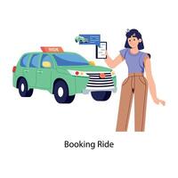 Trendy Booking Ride vector