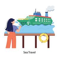 Trendy Sea Travel vector