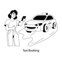 Trendy Taxi Booking vector