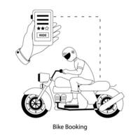 Trendy Bike Booking vector