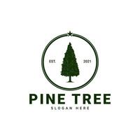 pine tree logo, this logo is inspired by pine trees in the forest vector
