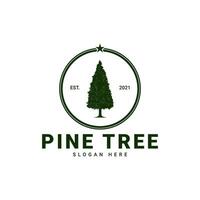 pino árbol logo, esta logo es inspirado por pino arboles en el bosque vector