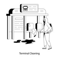 Trendy Terminal Cleaning vector