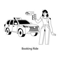 Trendy Booking Ride vector