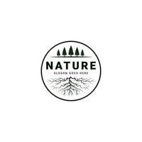 pine tree logo, this logo is inspired by pine trees in the forest vector