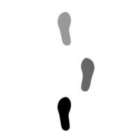 trail of black footprints silhouette vector