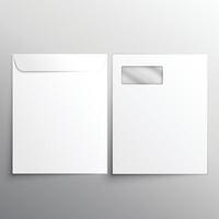 full letterhead envelope with fron and back side vector