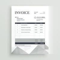 quotation invoice template design vector