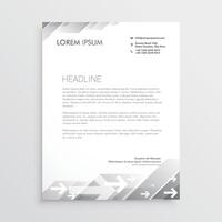 clean gray letterhead design template vector