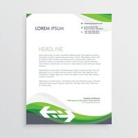 elegant green and gray letterhead design template vector