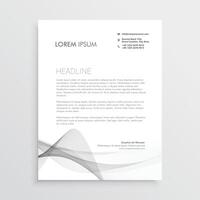 abstract professional letterhead design template vector