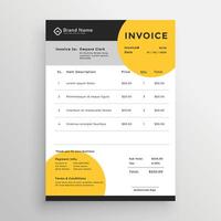 professional creative invoice template design vector