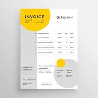 creative clean invoice template design vector