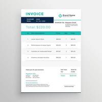 modern invoice template design for your business vector