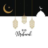 eid mubarak creative design background vector