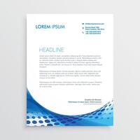 abstract blue modern letterhead design vector